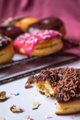 Glazed donuts with sprinkles