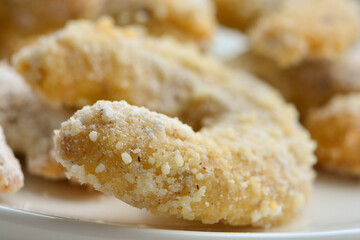 macro of trditional austrian cookie so called Vanillekipfer