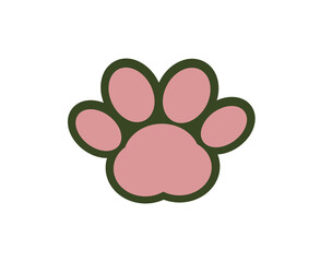 A pair of traces from the paws (imprint) of a wild animal.