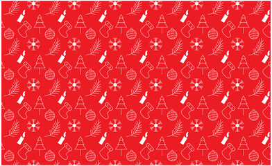 Red and white Christmas pattern, Christmas pattern vector