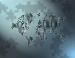 World map background. 3D rendering