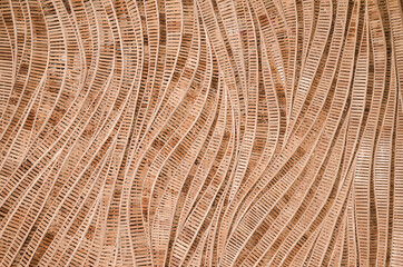 nature background of brown handicraft weave texture bamboo surface