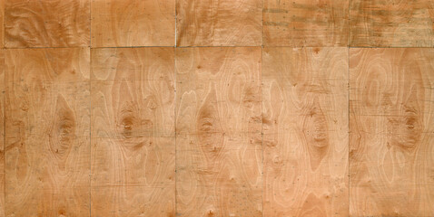 close up background and texture of rubber plywood sheet  on Temporary wall. - 396170707