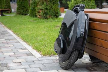 Electric unicycle, ecological urban transport © Alex Images