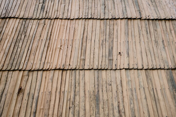 old roof made by wooden shingle