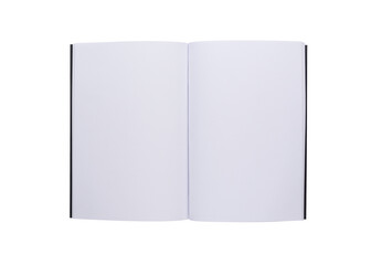 Blank spiral white notebook with white leaves, paper isolated on white background.