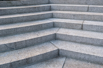 Close up of granite stone steps