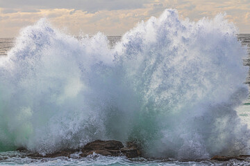 waves on the rocks