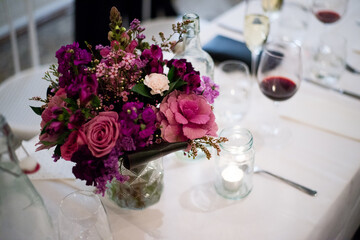wedding bouquet on the table