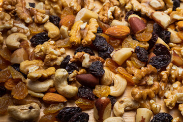 nuts and raisins