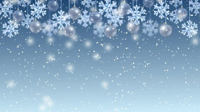 Christmas and New Year winter holiday seamless animation