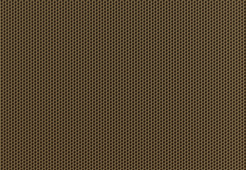 Perforated brass metal, brass metal grille background. 3d illustration - obrazy, fototapety, plakaty