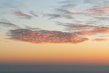 Colorful cloudscape during sunrise