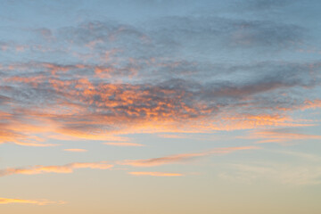 Colorful cloudscape during sunrise