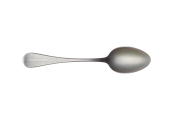Vintage metal tea spoon isolated on white