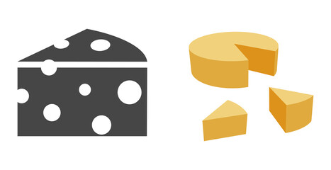 cheese icon 3d set