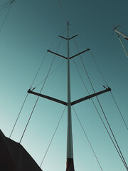 Fototapeta premium mast of sailboat in early morning
