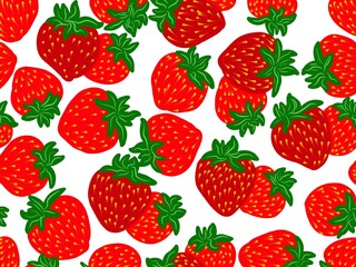 seamless pattern with strawberries