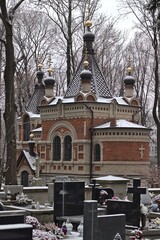 Orthodox cemetery chapel in the old cemetery in Lublin
