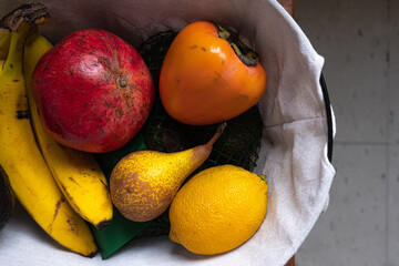 fruits on a wooden table