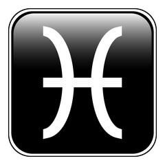 Obraz premium Pisces symbol on white.