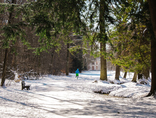 walking in the snow