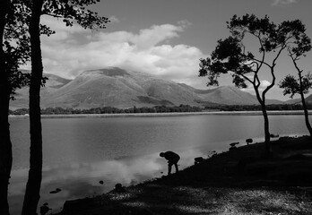 lake and mountains