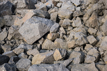 Many large stones close-up. For the background
