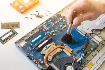 Laptop cleaning, repair and prevention of the laptop motherboard and processor
