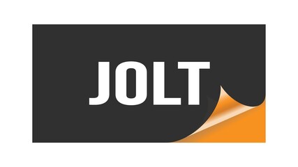 JOLT text written on black orange sticker.