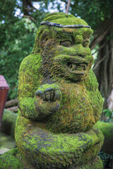 Ancient traditional balinese statue. Ubud,