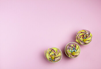 festive background with cupcake