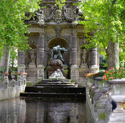Fototapeta na wymiar Medici Fountain in Luxembourg Gardens, Paris