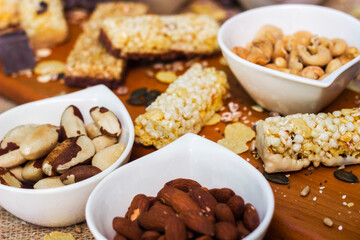 Granola Bars and mixed nuts 