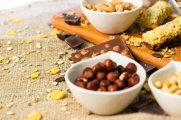 Granola Bars and mixed nuts 