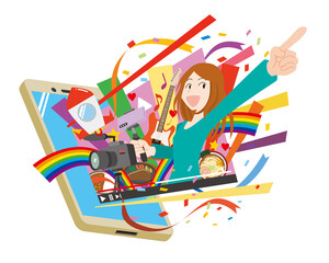 動画配信コンテンツのイメージイラスト