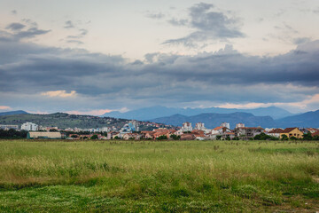 Cityline of Podgorica city in Montenegro