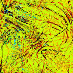 Tropical Leaf. Beige Modern Motif. Jungle Print