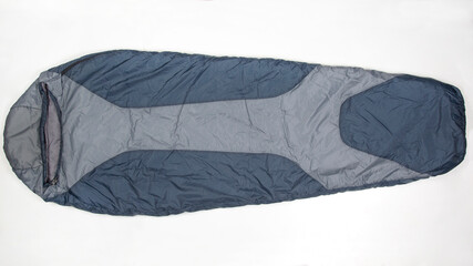 sleeping bag on a white background. items for tourism and camping
