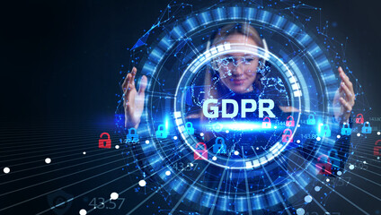 Business, Technology, Internet and network concept. GDPR General Data Protection Regulation.