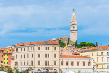 Fototapeta premium Beautiful view of Rovinj old town, Croatia