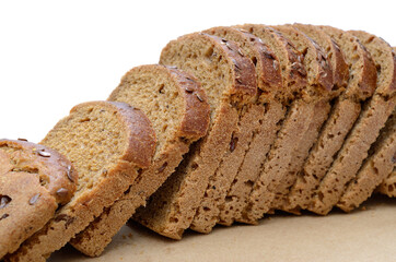 Baking, fresh bread isolated on white background