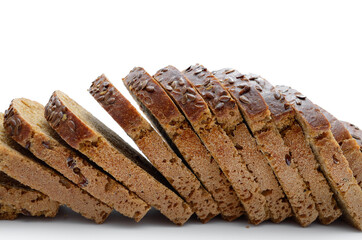 Baking, fresh bread isolated on white background