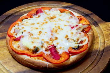 Delicious pizza ready to eat