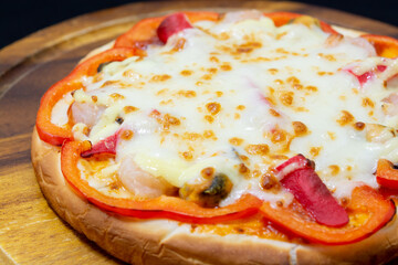 Delicious pizza ready to eat