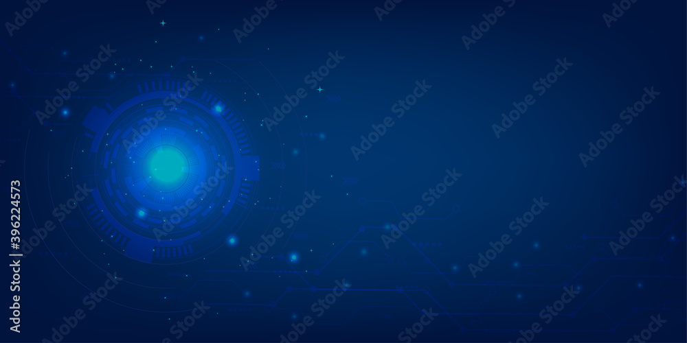 Leinwandbilder abstract technology concept background. high tech technology geometric and connection system backgro