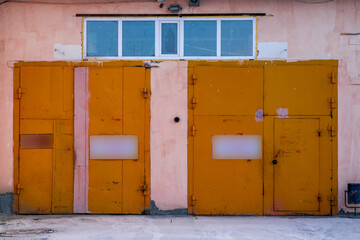 Great Yellow Gate. Entrance to the technical room.