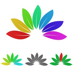 flower background logo icon 