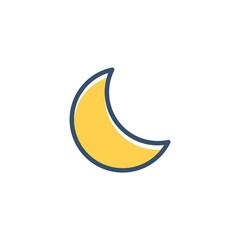 Fototapeta na wymiar yellow moon design with white background