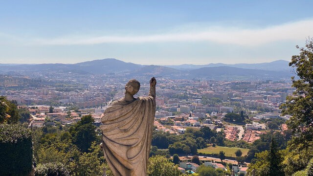 Bom Jesus Statue Steps Braga Portugal
